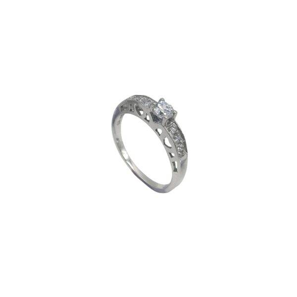 Λευκόχρυσο Μονόπετρο